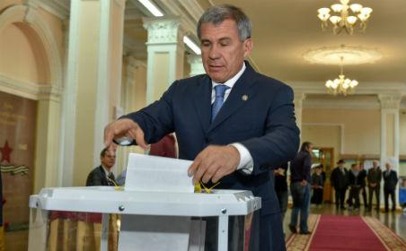 Рөстәм Миңнеханов ТР Президенты сайлауларда тавыш бирде
