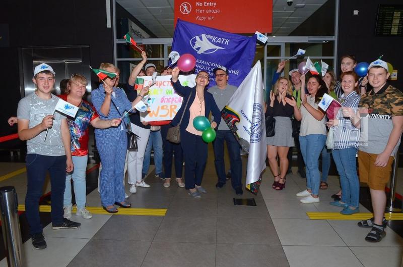Казан аэропортында WorldSkills Russia 2018 катнашучыларын каршы алдылар