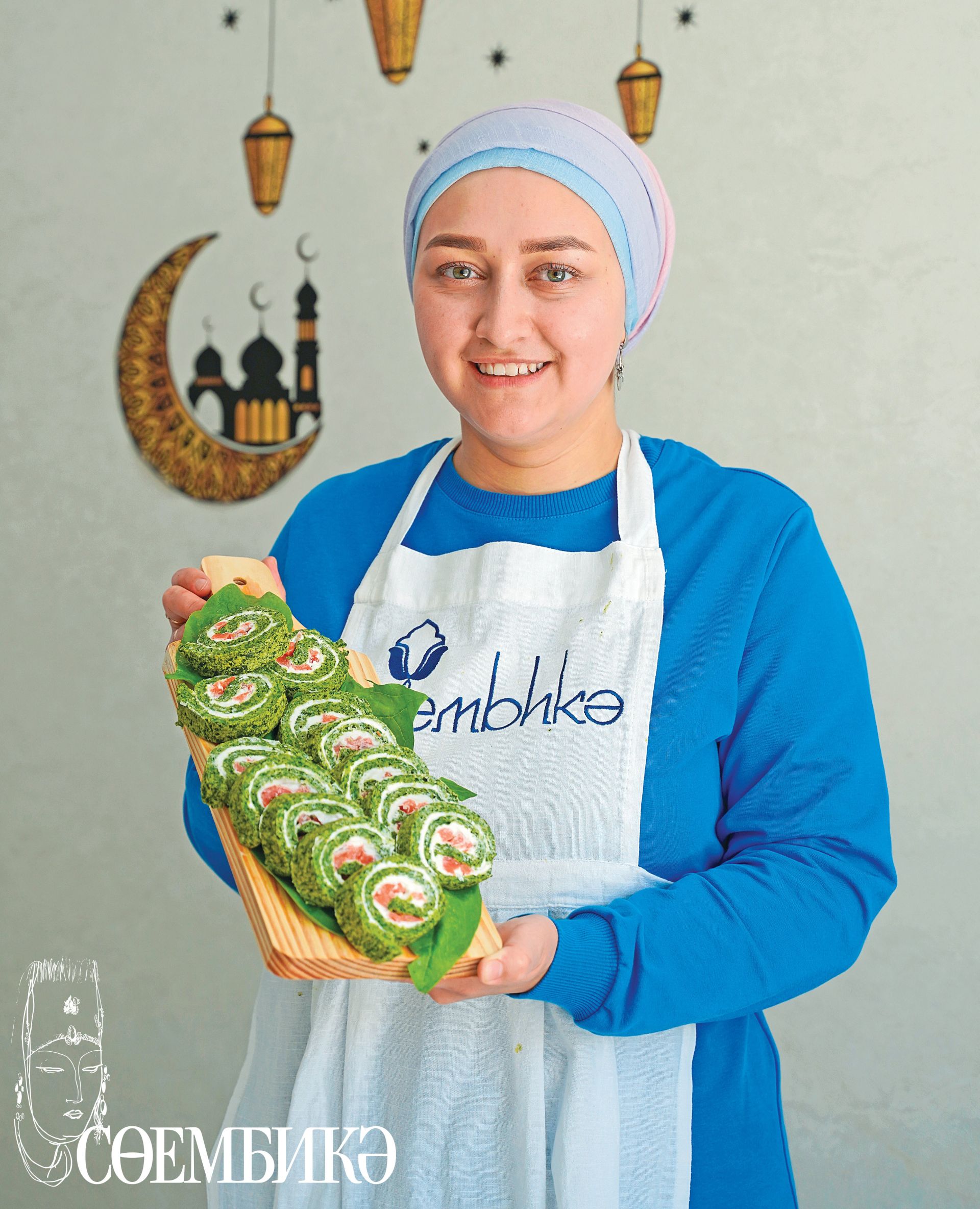 Кызыл балыклы шпинат рулеты